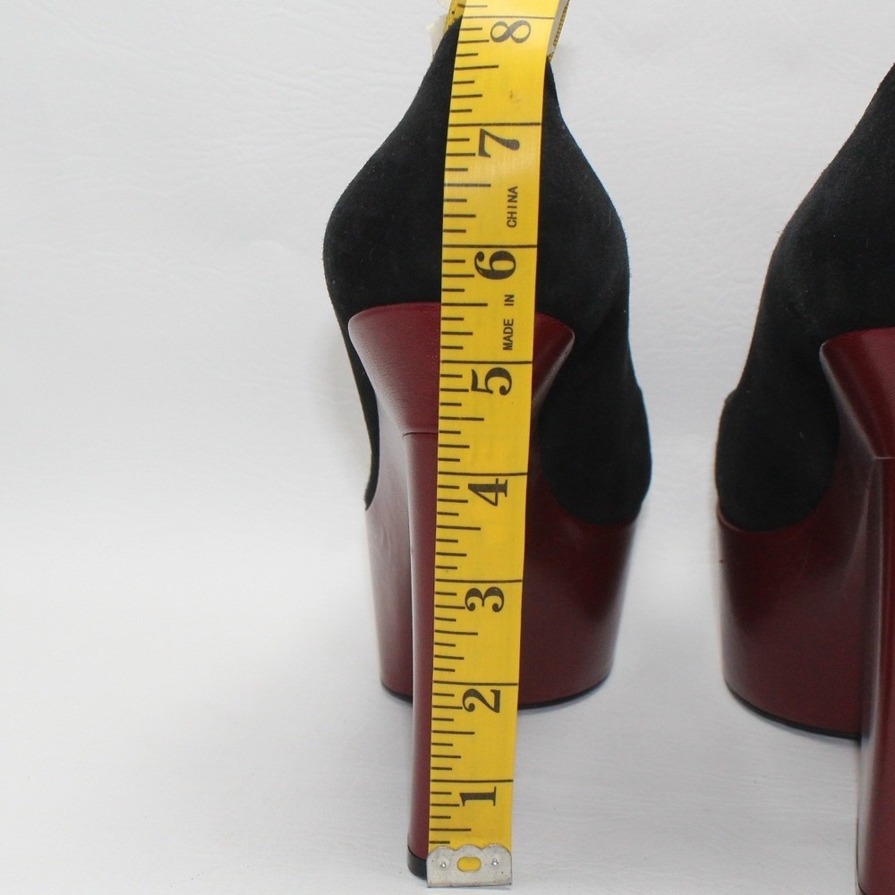 Celine Paris Phoebe Philo Era Suede & Leather Platform Block Heel Pumps 39 - Picture 6 of 9
